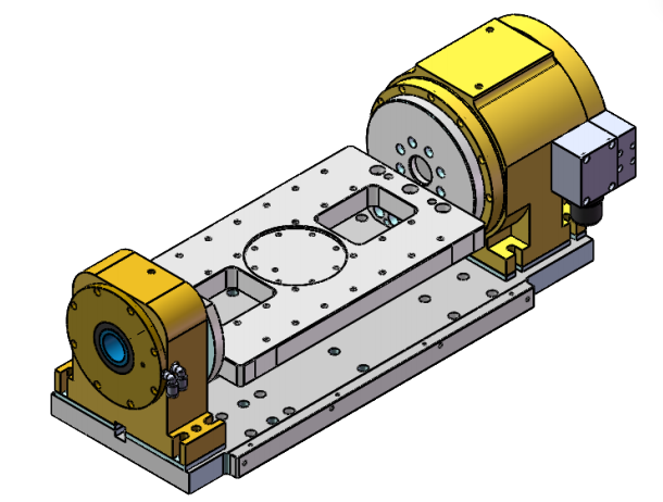 High Precision Direct Drive Torque Motor 4-Axis Rotary Table for Machine Tool ZRZDC-600H130-75-300-DMC-701